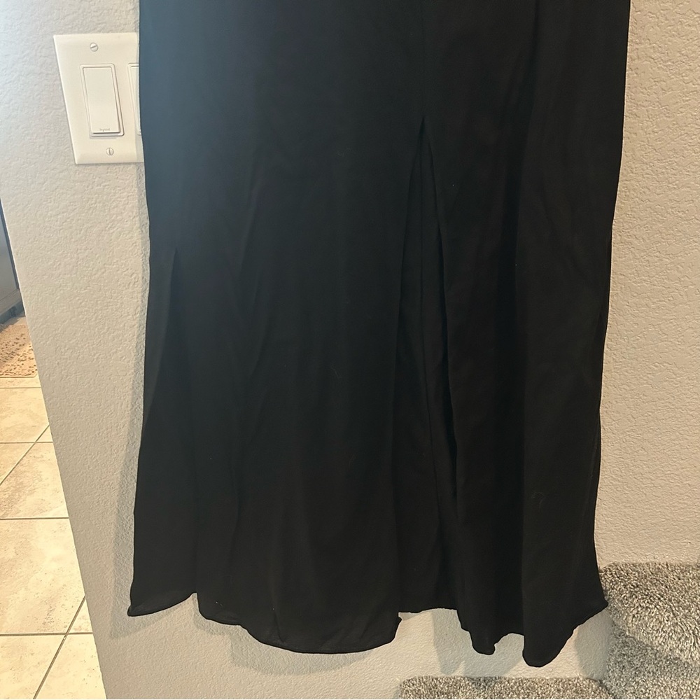 Madewell Sleeveless Slit Midi Dress Black SIZE 2 - Picture 3 of 5